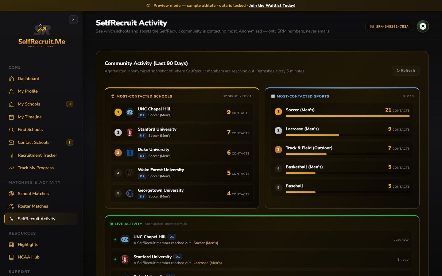 SelfRecruit Activity